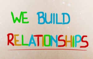 We Build Relationships Concept